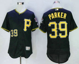 Men's Pittsburgh Pirates #39 Dave Parker Retired Black 2016 Flexbase Majestic Baseball Jersey