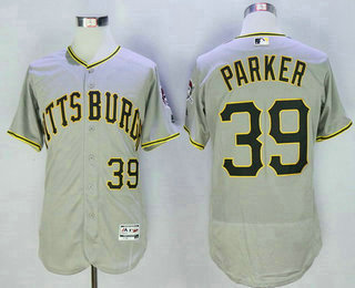 Men's Pittsburgh Pirates #39 Dave Parker Retired Gray Road 2016 Flexbase Majestic Baseball Jersey