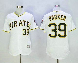 Men's Pittsburgh Pirates #39 Dave Parker Retired White Home 2016 Flexbase Baseball Jersey