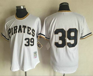 Men's Pittsburgh Pirates #39 Dave Parker White Mitchell And Ness 1971 Throwback Stitched MLB Jersey