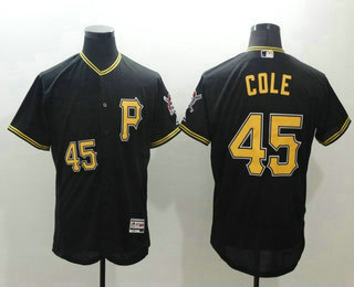 Men's Pittsburgh Pirates #45 Gerrit Cole Black Flexbase 2016 MLB Player Jersey