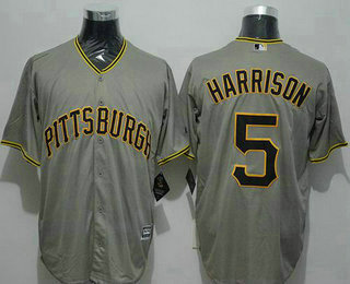 Men's Pittsburgh Pirates #5 Josh Harrison Grey New Cool Base Jersey