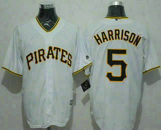 Men's Pittsburgh Pirates #5 Josh Harrison New White Cool Base Jersey