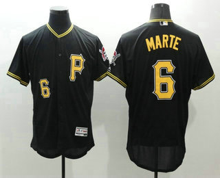 Men's Pittsburgh Pirates #6 Starling Marte Black Flexbase 2016 MLB Player Jersey