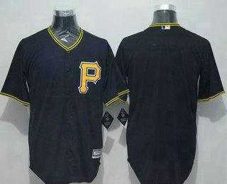 Men's Pittsburgh Pirates Blank Black New Cool Base Jersey