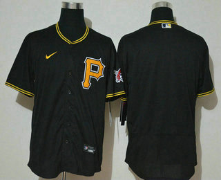 Men's Pittsburgh Pirates Blank Black Stitched MLB Flex Base Nike Jersey