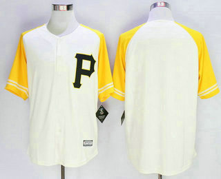 Men's Pittsburgh Pirates Blank Cream 2015 MLB Cool Base Jersey