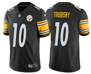 Men's Pittsburgh Steelers #10 Mitchell Trubisky Black Vapor Untouchable Limited Stitched Jersey