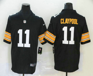 Men's Pittsburgh Steelers #11 Chase Claypool Black 2017 Vapor Untouchable Stitched NFL Nike Throwback Limited Jersey