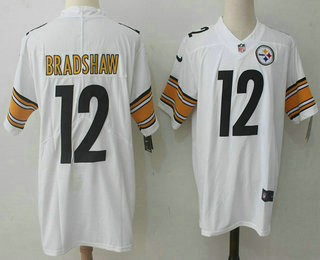 Men's Pittsburgh Steelers #12 Terry Bradshaw White 2017 Vapor Untouchable Stitched NFL Nike Limited Jersey