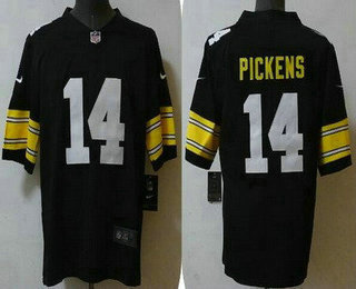 Men's Pittsburgh Steelers #14 George Pickens Limited Black Alternate Vapor Jersey