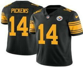 Men's Pittsburgh Steelers #14 George Pickens Limited Black Rush Color Jersey