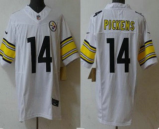 Men's Pittsburgh Steelers #14 George Pickens Limited White FUSE Vapor Jersey