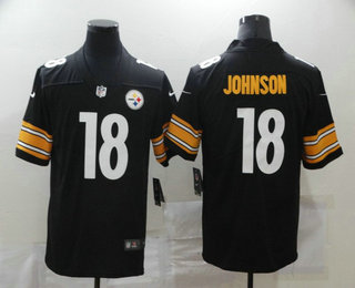 Men's Pittsburgh Steelers #18 Diontae Johnson Black 2017 Vapor Untouchable Stitched NFL Nike Limited Jersey