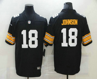 Men's Pittsburgh Steelers #18 Diontae Johnson Black 2017 Vapor Untouchable Stitched NFL Nike Throwback Limited Jersey