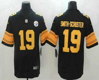 Men's Pittsburgh Steelers #19 JuJu Smith-Schuster Black 2016 Color Rush Stitched NFL Nike Limited Jersey