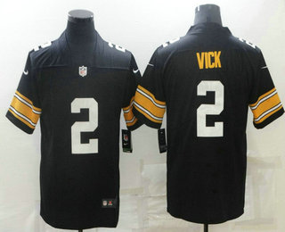 Men's Pittsburgh Steelers #2 Mike Vick Black 2017 Vapor Untouchable Stitched NFL Nike Throwback Limited Jersey