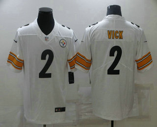 Men's Pittsburgh Steelers #2 Mike Vick White 2021 Vapor Untouchable Stitched NFL Nike Limited Jersey