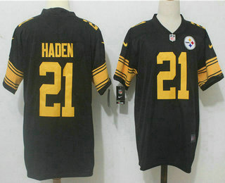 Men's Pittsburgh Steelers #21 Joe Haden Black 2016 Color Rush Stitched NFL Nike Limited Jersey