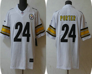 Men's Pittsburgh Steelers #24 Joey Porter Jr White 2023 Vapor Untouchable Limited Stitched Jersey