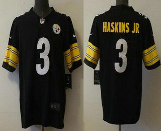 Men's Pittsburgh Steelers #3 Dwayne Haskins Jr Black 2022 Vapor Untouchable Stitched NFL Nike Limited Jersey