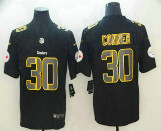 Men's Pittsburgh Steelers #30 James Conner Black 2018 Fashion Impact Color Rush Stitched NFL Nike Limited Jersey