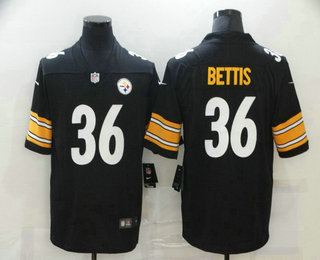 Men's Pittsburgh Steelers #36 Jerome Bettis Black 2017 Vapor Untouchable Stitched NFL Nike Limited Jersey