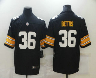 Men's Pittsburgh Steelers #36 Jerome Bettis Black 2017 Vapor Untouchable Stitched NFL Nike Throwback Limited Jersey