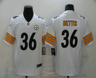 Men's Pittsburgh Steelers #36 Jerome Bettis White 2017 Vapor Untouchable Stitched NFL Nike Limited Jersey