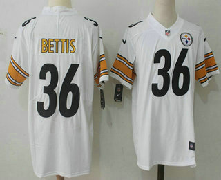 Men's Pittsburgh Steelers #36 Jerome Bettis White 2017 Vapor Untouchable Stitched NFL Nike Limited Jersey