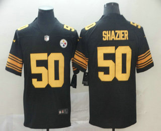 Men's Pittsburgh Steelers #50 Ryan Shazier Black 2016 Color Rush Stitched NFL Nike Limited Jersey