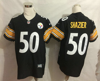Men's Pittsburgh Steelers #50 Ryan Shazier Black 2017 Vapor Untouchable Stitched NFL Nike Elite Jersey
