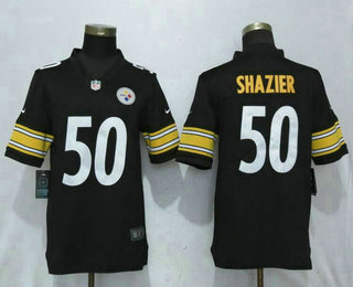 Men's Pittsburgh Steelers #50 Ryan Shazier Black 2017 Vapor Untouchable Stitched NFL Nike Limited Jersey