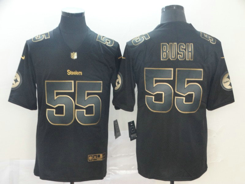 Men's Pittsburgh Steelers #55 Devin Bush Black Gold 2019 Vapor Untouchable Stitched NFL Nike Limited Jersey