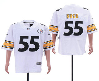 Men's Pittsburgh Steelers #55 Devin Bush White 2019 Vapor Untouchable Stitched NFL Nike Limited Jersey