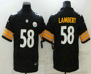 Men's Pittsburgh Steelers #58 Jack Lambert Black 2017 Vapor Untouchable Stitched NFL Nike Limited Jersey