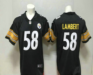 Men's Pittsburgh Steelers #58 Jack Lambert Black 2017 Vapor Untouchable Stitched NFL Nike Limited Jersey