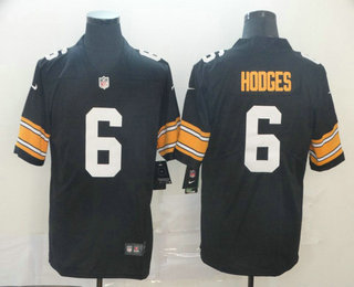 Men's Pittsburgh Steelers #6 Devlin Hodges Black 2017 Vapor Untouchable Stitched NFL Nike Throwback Limited Jersey