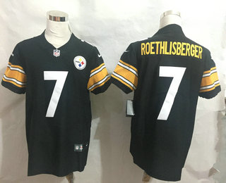 Men's Pittsburgh Steelers #7 Ben Roethlisberger Black 2017 Vapor Untouchable Stitched NFL Nike Elite Jersey