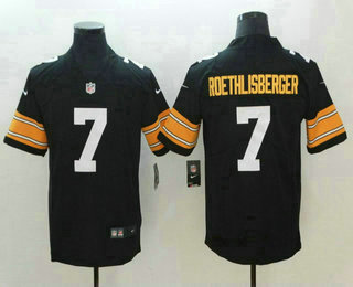 Men's Pittsburgh Steelers #7 Ben Roethlisberger Black 2017 Vapor Untouchable Stitched NFL Nike Limited Jersey