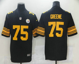 Men's Pittsburgh Steelers #75 Joe Greene Black 2016 Color Rush Stitched NFL Nike Limited Jersey