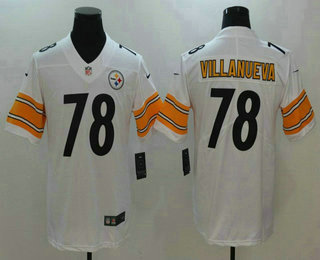 Men's Pittsburgh Steelers #78 Alejandro Villanueva White 2017 Vapor Untouchable Stitched NFL Nike Limited Jersey