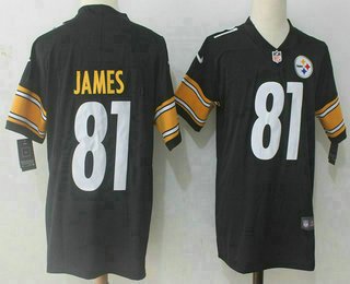 Men's Pittsburgh Steelers #81 Jesse James Black 2017 Vapor Untouchable Stitched NFL Nike Limited Jersey