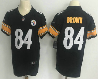 Men's Pittsburgh Steelers #84 Antonio Brown Black 2017 Vapor Untouchable Stitched NFL Nike Elite Jersey