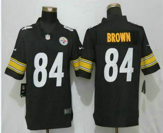 Men's Pittsburgh Steelers #84 Antonio Brown Black 2017 Vapor Untouchable Stitched NFL Nike Limited Jersey