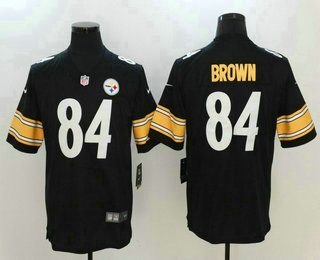 Men's Pittsburgh Steelers #84 Antonio Brown Black Stitched Vapor Untouchable Nike Limited Player Jersey