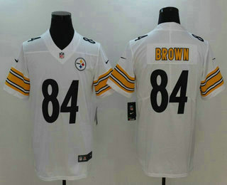 Men's Pittsburgh Steelers #84 Antonio Brown White 2017 Vapor Untouchable Stitched NFL Nike Limited Jersey