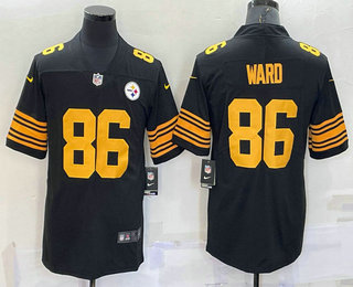 Men's Pittsburgh Steelers #86 Hines Ward Black 2016 Color Rush Stitched NFL Nike Limited Jersey