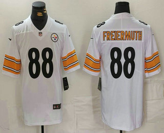 Men's Pittsburgh Steelers #88 Pat Freiermuth Limited White Vapor Jersey