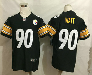Men's Pittsburgh Steelers #90 T. J. Watt Black 2017 Vapor Untouchable Stitched NFL Nike Elite Jersey